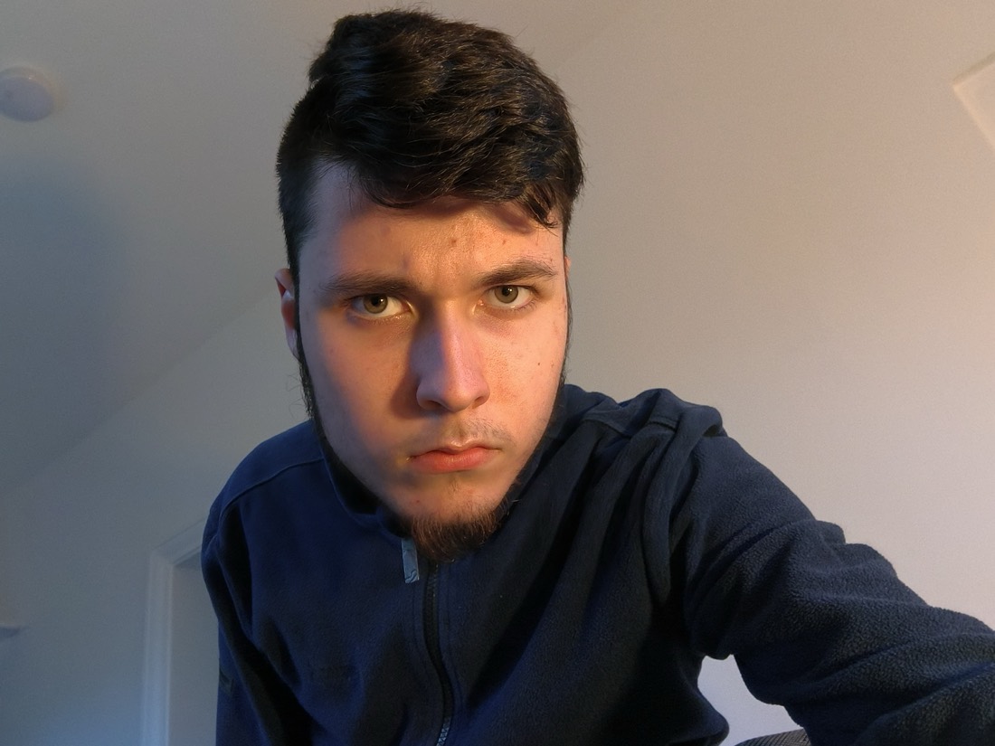 Reuben, looking at the camera